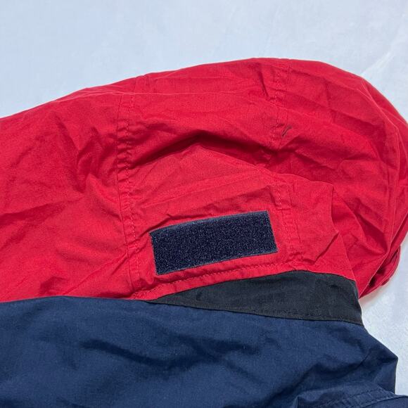 Vintage Chaps Ralph Lauren Windbreaker Jacket Men Large Nylon Quarter Zip Hooded - Picture 5 of 8